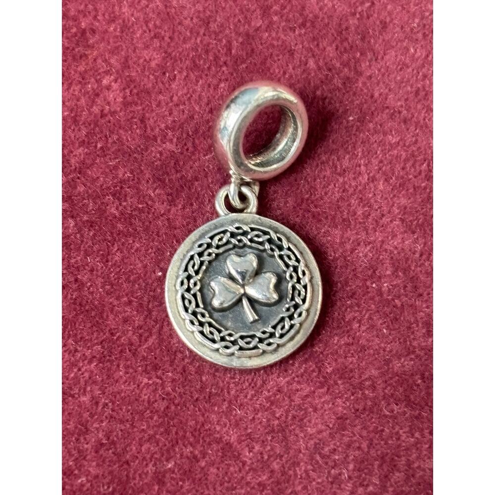 Chamilia Sterling Silver Lucky Soul Clover Bead Dangle Charm #71625